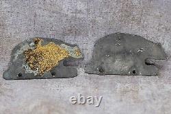 1916 California License Plate Renouveler Tab Bear Tag Set De Deux