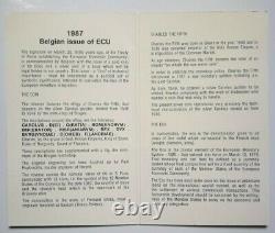 1987 BELGIQUE ECU OR (1/2 oz) & ARGENT DEUX PIÈCES DE COLLECTION ÉPREUVE SET