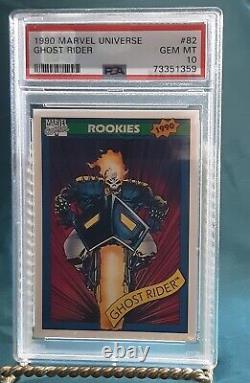 1990 Univers Marvel #82 Carte de débutant de Ghost Rider PSA 10