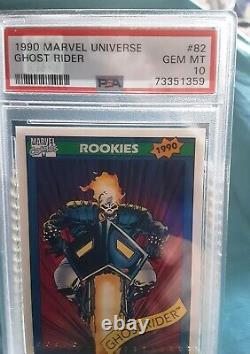 1990 Univers Marvel #82 Carte de débutant de Ghost Rider PSA 10