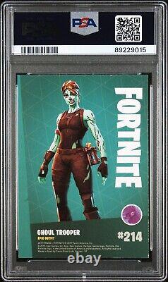 2019 Panini Fortnite Série 1 Carte GHOUL TROOPER #214 Éclat de Cristal PSA 9