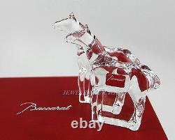 Baccarat Crystal Noah's Arc Set Of Two Horse Figurines New Handmade France