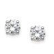 Boucles D'oreilles Clou En Diamant Naturel Certifié Ags De 1/3 Ct, Montées En Or Blanc 14 Carats.