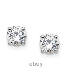 Boucles d'oreilles clou en diamant naturel certifié AGS de 1/3 ct, montées en or blanc 14 carats.