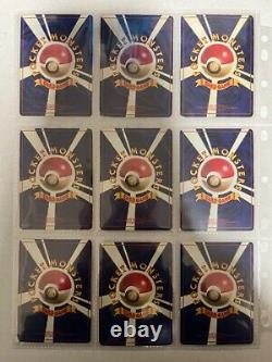 Collection complète de cartes Pokemon de base 102 cartes WOTC 1996 japonaises