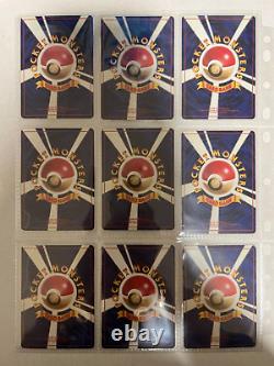 Collection complète de cartes Pokemon de base 102 cartes WOTC 1996 japonaises