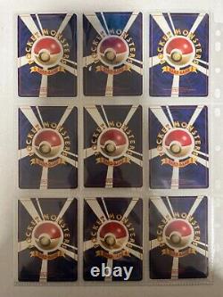 Collection complète de cartes Pokemon de base 102 cartes WOTC 1996 japonaises