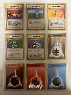 Collection complète de cartes Pokemon de base 102 cartes WOTC 1996 japonaises