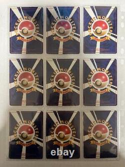 Collection complète de cartes Pokemon de base 102 cartes WOTC 1996 japonaises