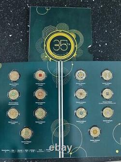Collection de pièces de 14 pièces 2023 Set de 14 $ 35ème anniversaire des pièces de deux dollars RAM