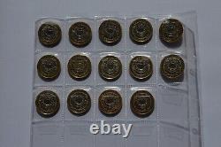 Collection de pièces de monnaie de technologie £2 de 1997 à 2011 ensemble de 14 pièces