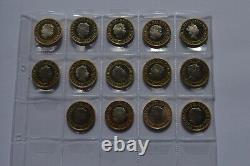 Collection de pièces de monnaie de technologie £2 de 1997 à 2011 ensemble de 14 pièces