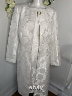 Collection de robes de mariée formelles pour femmes John Meyer Costume Blanc en Brocart Taille 8 NWOT