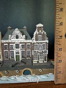 DEUX GRANDS ENSEMBLES - Bases de maisons de canal rares de Blokker Amsterdam + bateau 22 pièces