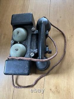 Deux anciens ensembles de téléphones de campagne militaires de la Seconde Guerre mondiale, modèle MK2, rares à trouver