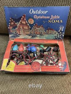 Deux ensembles de Noël vintage de 1936 NOMA et deux ensembles de guirlandes lumineuses Timco avec boîtes originales.