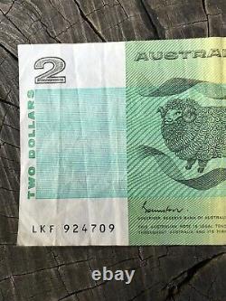 Ensemble Collectable Deux X Horst Hahne (hh) 1988 Et 1989 2 $ Pièce Australienne Et 2 $ Note