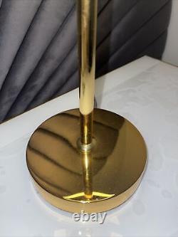 Ensemble De Deux Lampes Nuloom Revillo Gold Brass Art Déco Globe 18.5