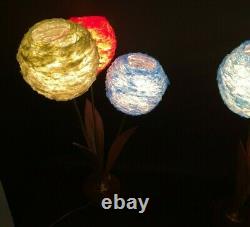 Ensemble De Deux Vintage Des Années 60 70 Spun Lucite Shade Lamp MID Century Modern Lighting