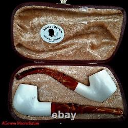 Ensemble De Tuyaux Fumeurs À Deux Blocs Meerschaum, Agovem Meerschaum Pipe, Tabac, Agm-903