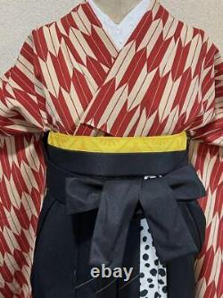 Ensemble Hakama 3 pièces avec kimono japonais et manches de deux shaku pour cérémonie