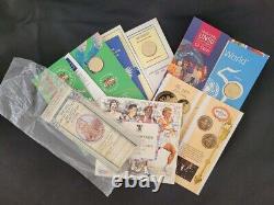 Ensemble complet de 7 pièces BU d'avant 1997 scellées dans des packs de la Monnaie royale