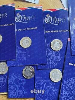 Ensemble complet de pièces de £2 des Queens Beasts de 2021, Édition Pobjoy Mint