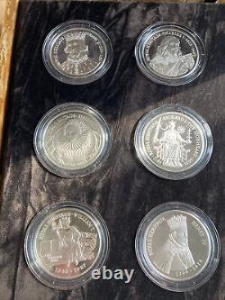 Ensemble de 12 pièces de monnaie en argent sterling preuve - 70e anniversaire de la Reine Elizabeth II - Monnaie royale 1996