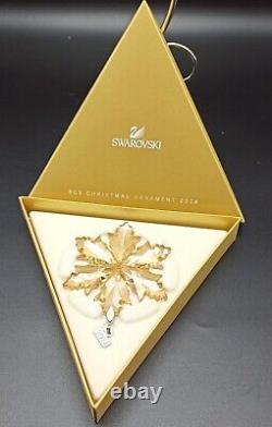 Ensemble de décorations de flocons de neige Swarovski 2014 grand et petit avec support 5063341 boîte