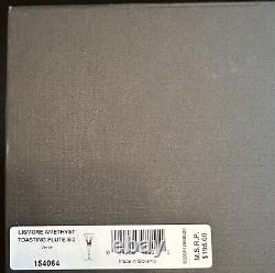 Ensemble de deux (2) flûtes à champagne ciselées Waterford Crystal Amethyst LISMORE 9 1/4 neuf dans leur boîte