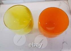 Ensemble de deux Glassybaby (un jaune et un orange)