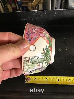 Ensemble de deux bols en porcelaine chinoise peints à la main fabriqués à Macao Magnifique