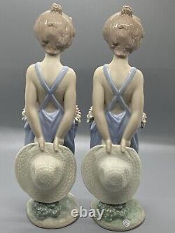 Ensemble de deux figurines Lladro Pocket Full Of Wishes #7650, en parfait état