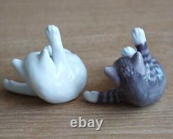 Ensemble de deux figurines de chat Royal Copenhagen #302