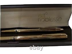 Ensemble de deux stylos Mont Blanc Noblesse - stylo plume et stylo bille