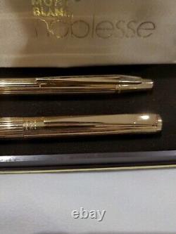 Ensemble de deux stylos Mont Blanc Noblesse - stylo plume et stylo bille