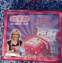 Ensemble de draps VTG Stuff par Hilary Duff Full 2004 Zipper Case Disney's Lizzie McGuire