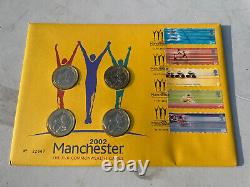 Ensemble de pièces de monnaie de 2 livres des Jeux du Commonwealth de la Royal Mint de 2002, Manchester, ensemble de collection.