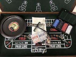 Ensemble de stockage de jeux de casino avec roulette, poker, black jack, craps et plus encore