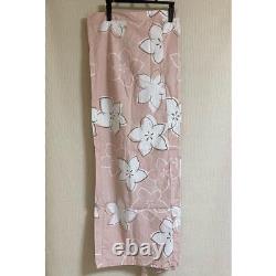 Ensemble de yukata à deux pièces pour femmes, motif floral rose et blanc en 3 pièces