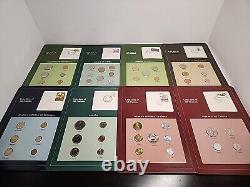 Ensembles de pièces de monnaie Franklin Mint de toutes les nations Vol 1 42 Cartes Chine, URSS et PLUS