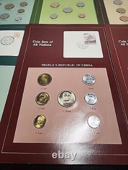 Ensembles de pièces de monnaie Franklin Mint de toutes les nations Vol 1 42 Cartes Chine, URSS et PLUS