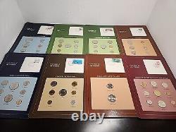 Ensembles de pièces de monnaie Franklin Mint de toutes les nations Vol 1 42 Cartes Chine, URSS et PLUS