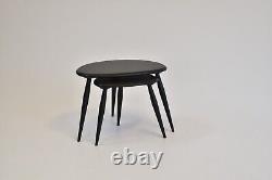Ercol Collection Pebble Nid De Deux Tables En Black W49cm D34cm Prix De Vente Conseillé 620 £