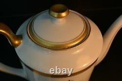 Faberge Set Cafetière & Deux Tasses Coffe Porcelaine 24k W / Boîte