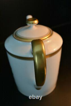 Faberge Set Cafetière & Deux Tasses Coffe Porcelaine 24k W / Boîte