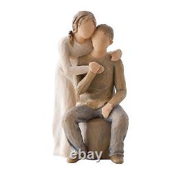 Figurines D'arbre De Saule Ensemble Mère Et Père Avec Deux Filles Regroupement Familial