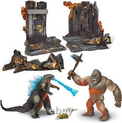 'Godzilla contre Kong Film Ensemble de Diorama Collectable de 6 Pouces avec Deux Figurines Articulées'