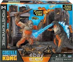 'Godzilla contre Kong Film Ensemble de Diorama Collectable de 6 Pouces avec Deux Figurines Articulées'