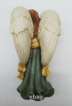 Grandeur Noel Peint À La Main Deux Pièces De Porcelaine Figurine Angel Set Expédié Gratuit